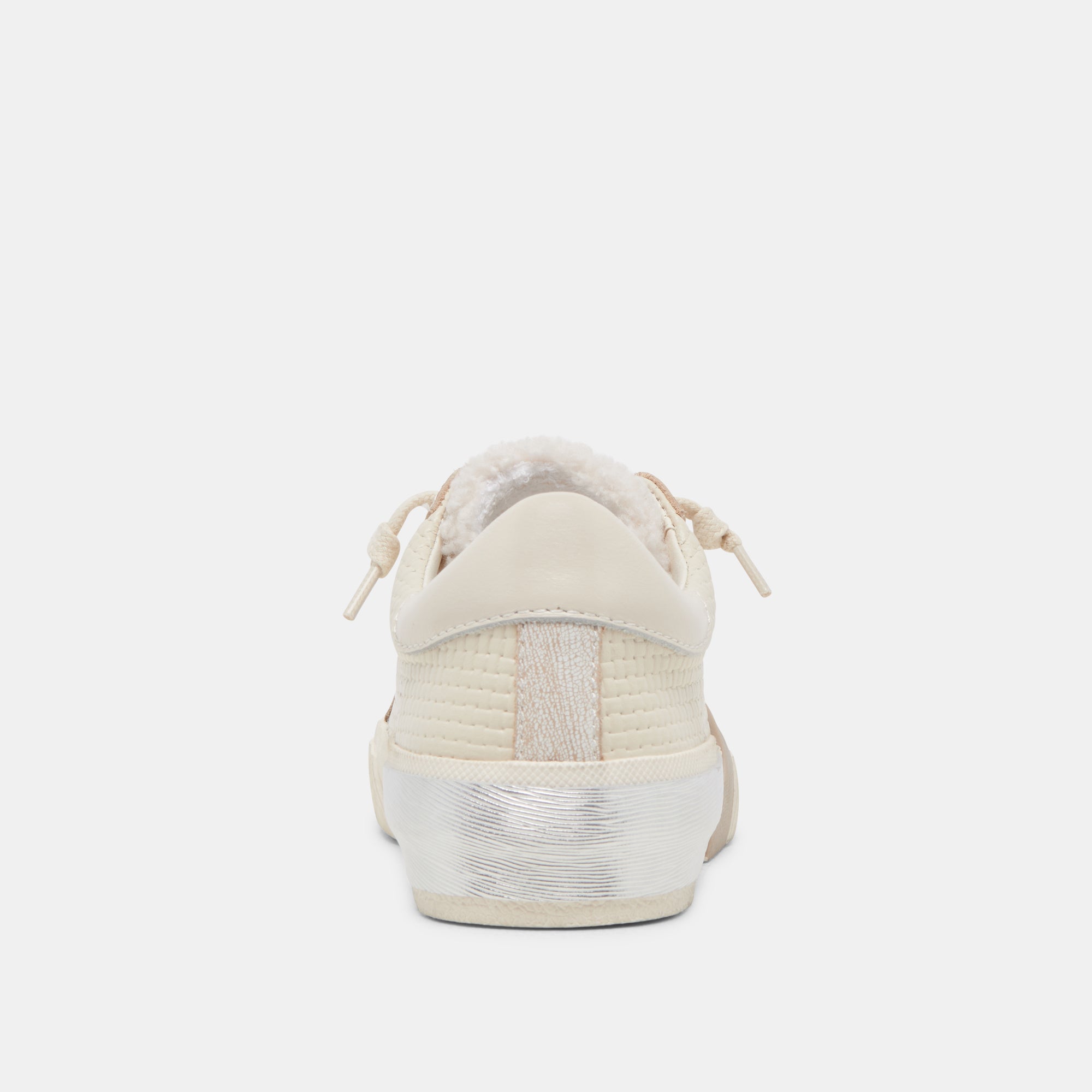 ZINA Plush Sneakers for Women - Off-White Woven Fabric Comfortable Casual Shoes | Perfect for Walking, Travel & Everyday Wear