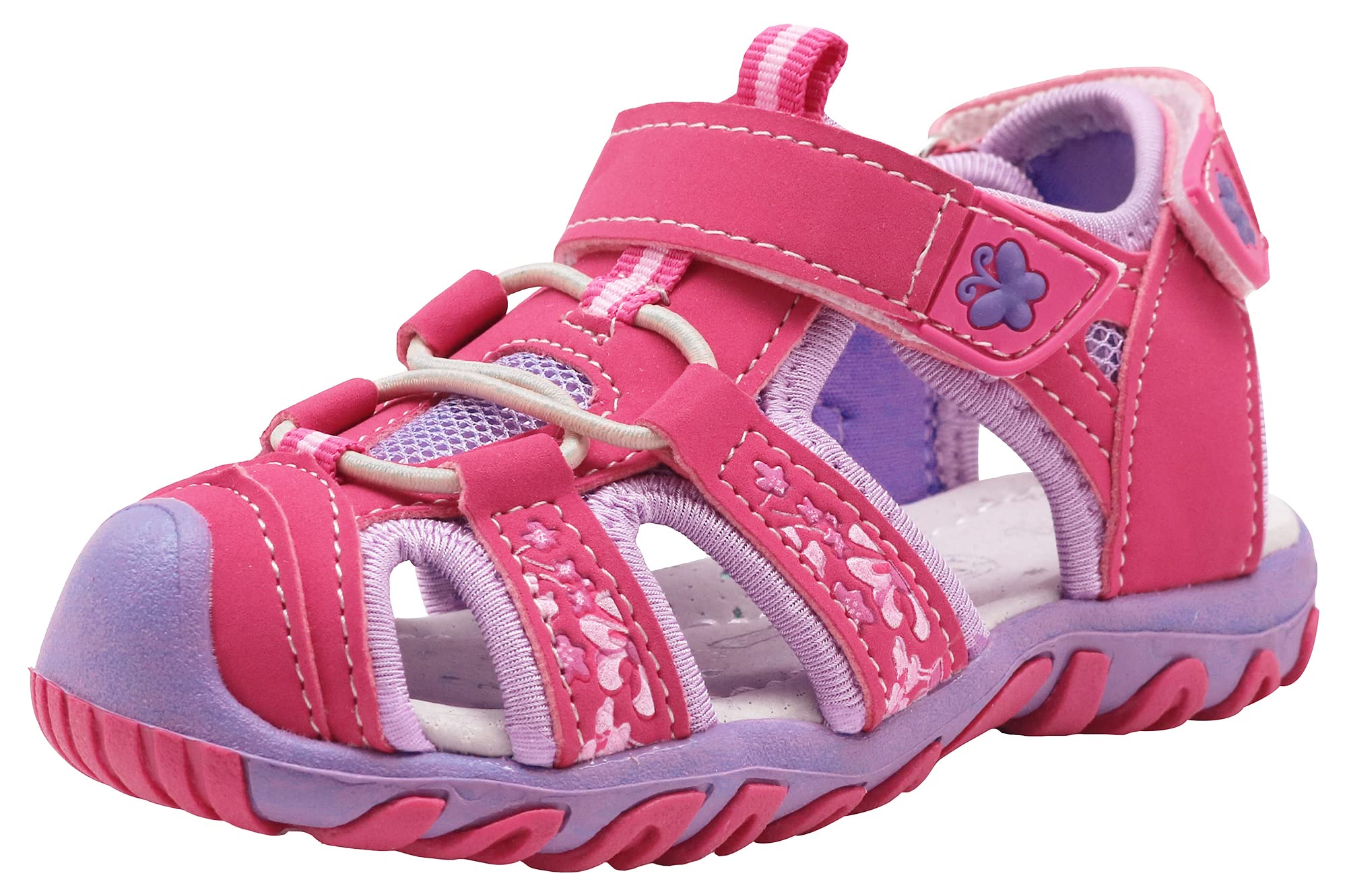 Apakowa Kids' Soft Sole Closed-Toe Sport Sandals for Toddler & Little Kid - Comfortable Beach & Water Shoes for Boys & Girls - Perfect for Swimming, Playground & Outdoor Activities