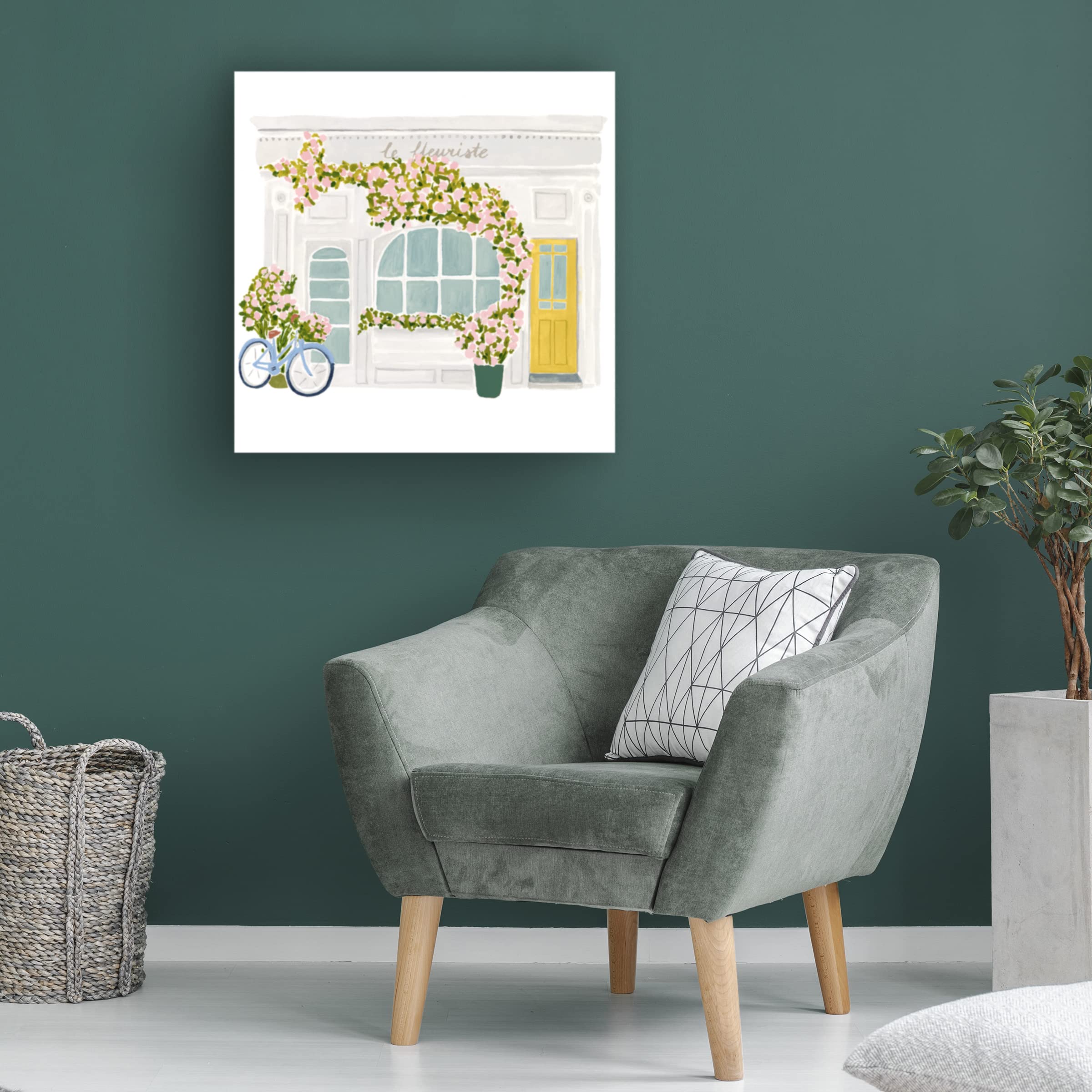 Victoria Borges 'Bonheur I' Canvas Wall Art - Handmade Premium Gallery Wrapped Painting for Living Room, Bedroom & Office Decor