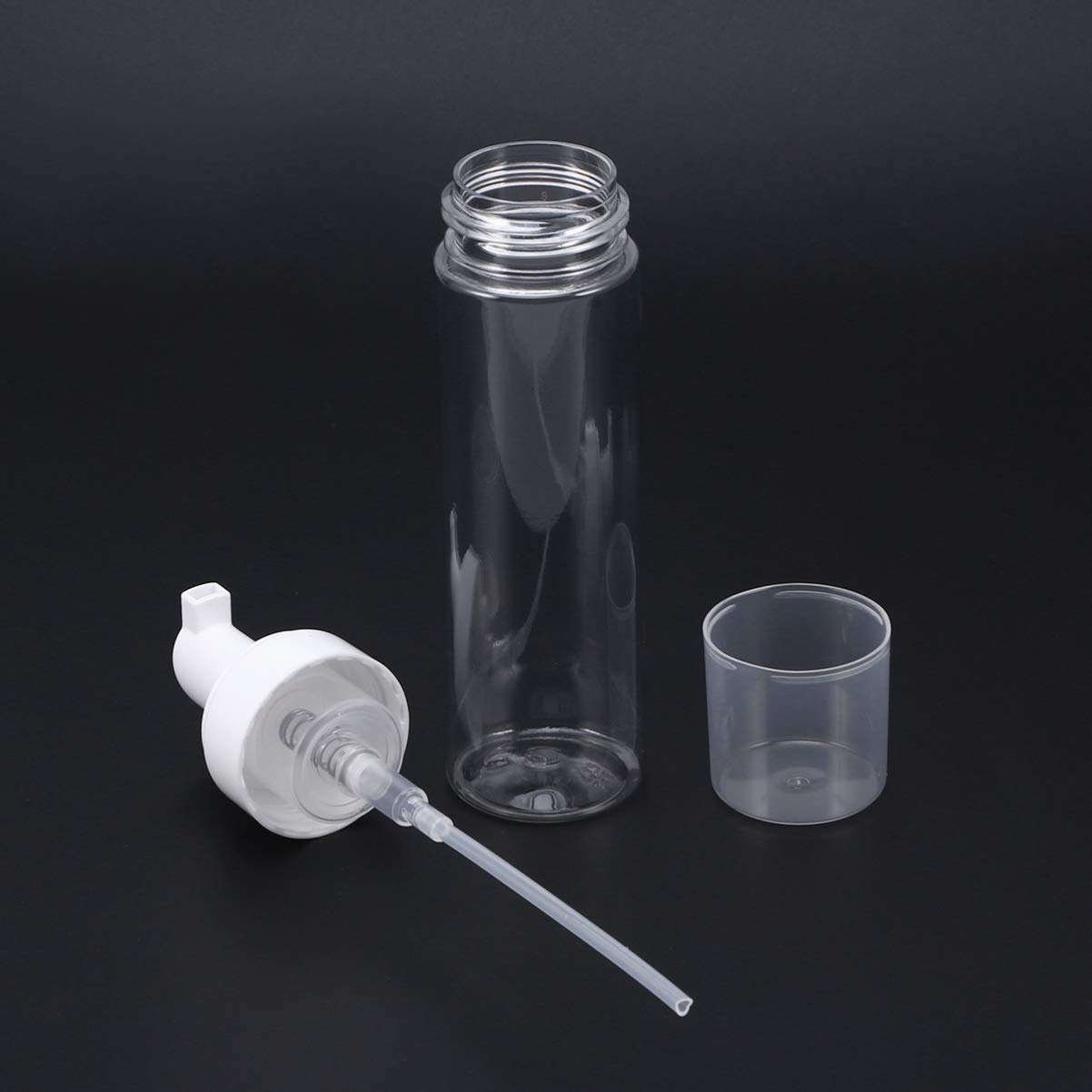20pcs Refillable Plastic Pump Foam Dispensers - 200ml Empty Travel Soap Bottles for Shampoo, Facial Cleanser & Liquid Soap | Leak-Proof Cosmetic Containers for Home, Gym & Travel Use
