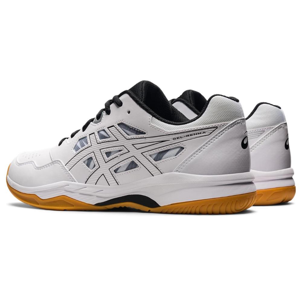 ASICS Gel Renma Men's Indoor Volleyball Shoes - White/Black - Lightweight Court Sneakers for Badminton, Squash & Indoor Sports