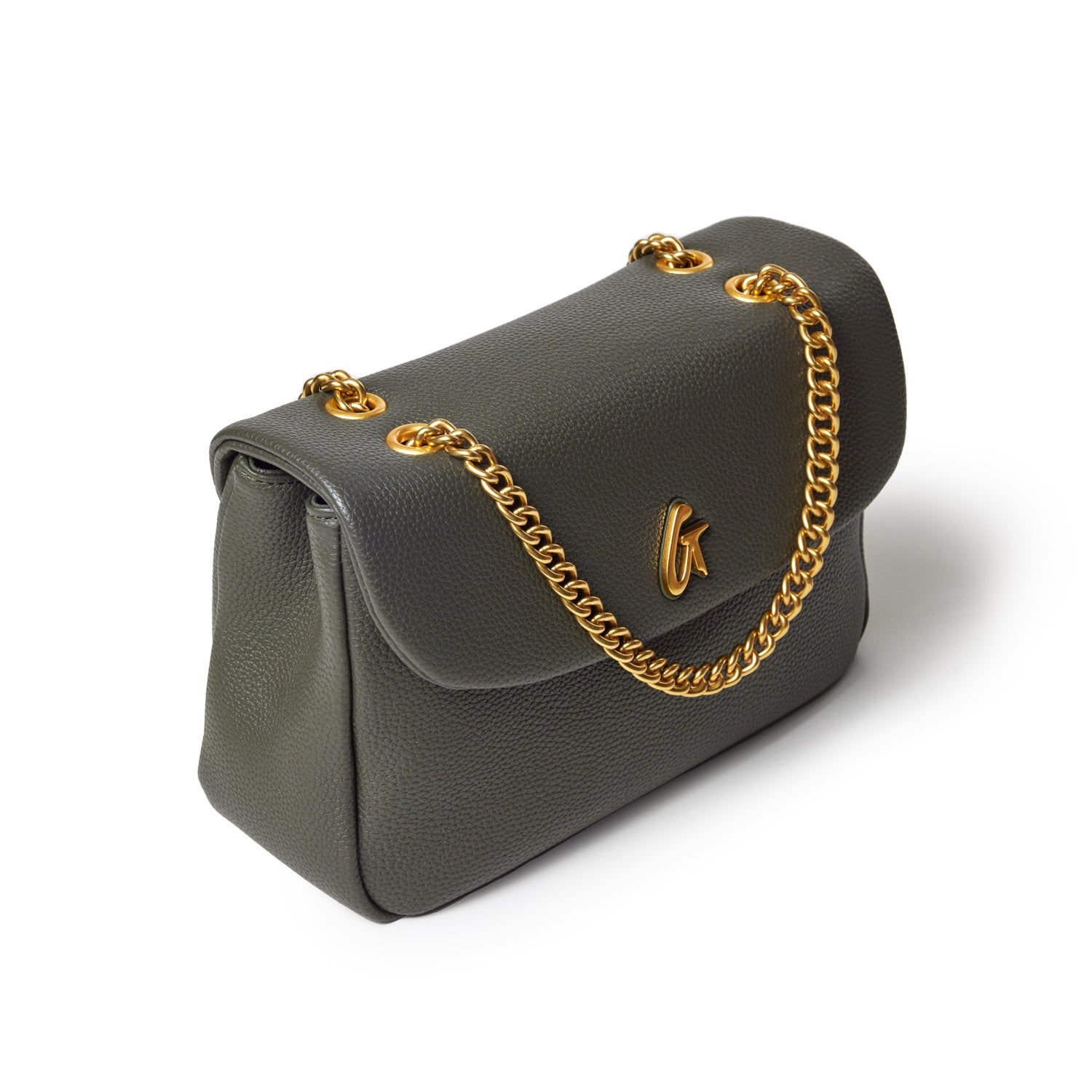 Stylish Medium Pebble Flap Bag in Olive Green - Perfect for Everyday Use, Work, and Travel