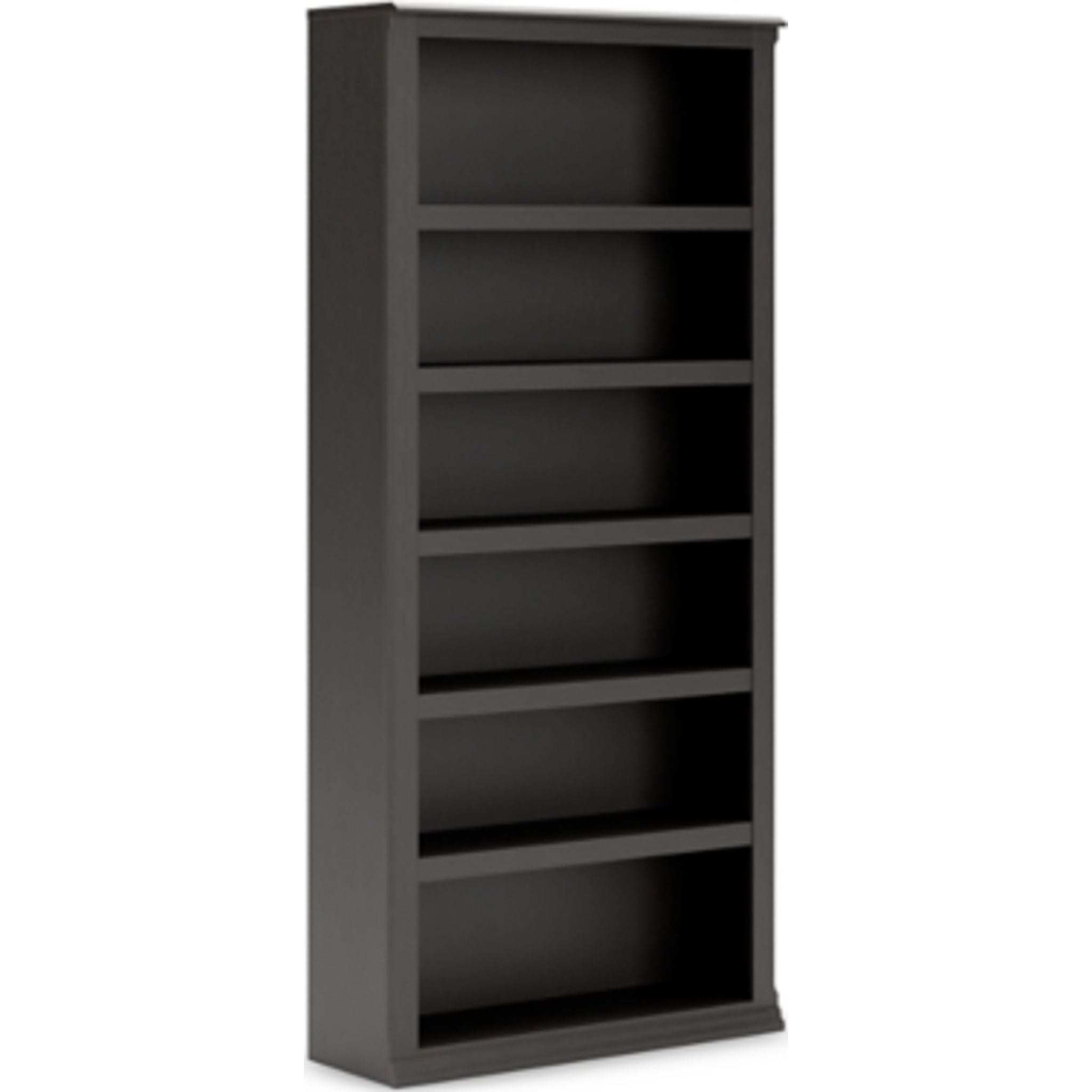 Beckincreek Large Black Bookcase - Modern Wooden Bookshelf for Living Room, Office, and Library Storage