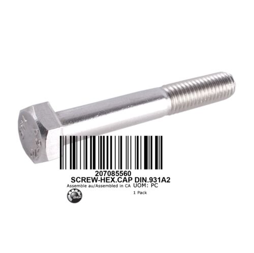 BRP Hex Screw M8 X 55mm - High Strength Alloy Steel Bolt for Motorcycle, ATV & UTV Parts - Perfect for Engine Assembly & Off-Road Vehicle Maintenance