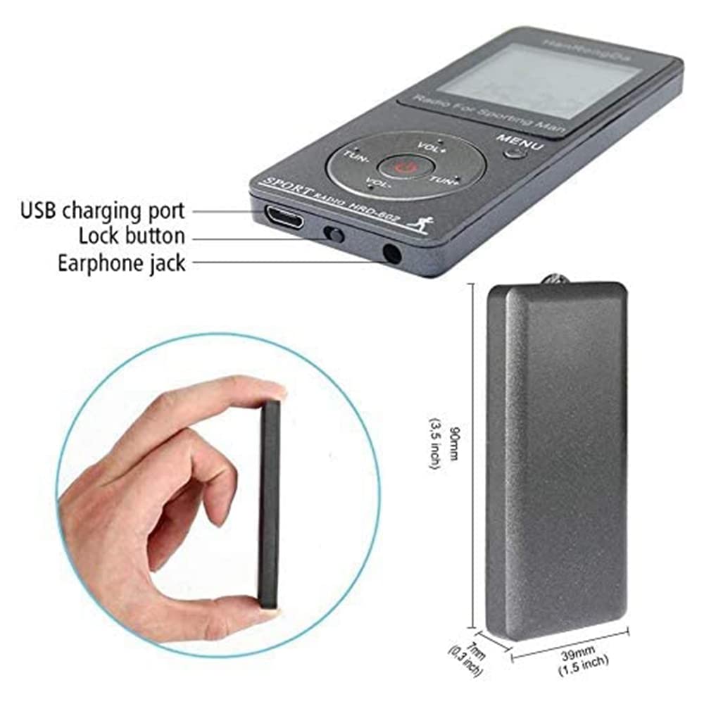 Portable AM FM Radio with Rechargeable Battery, Digital Display & Stereo Sound - Includes Headphones for Personal Use | Perfect for Camping, Emergencies & Outdoor Activities