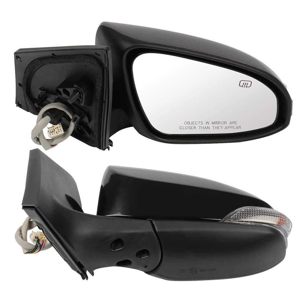 CCiyu Power Heated Side Mirrors with Turn Signal & Manual Folding - Compatible with 2014 Toyota Corolla - Perfect for Winter Driving & Enhanced Safety