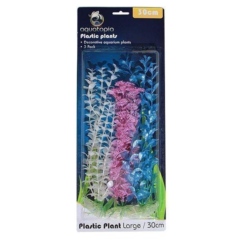 Aquatopia 12-Inch Pearl Plastic Aquarium Plants - Realistic Underwater Decor for Fish Tanks, Betta Bowls & Aquatic Habitats