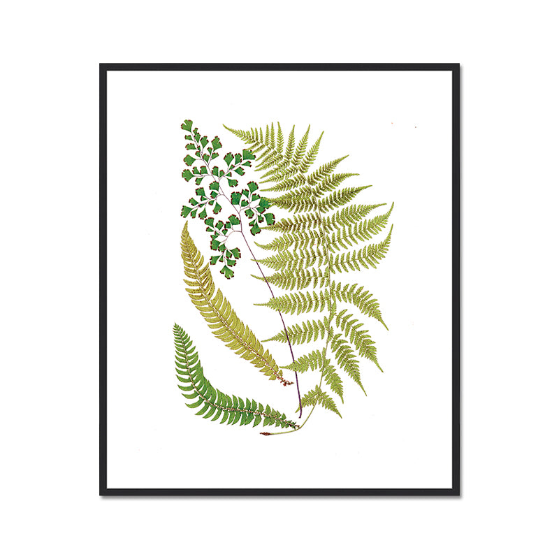 Green Leaves Canvas Print - Modern Plant Art with Floater Frame - Perfect for Living Room, Bedroom & Office Wall Decor