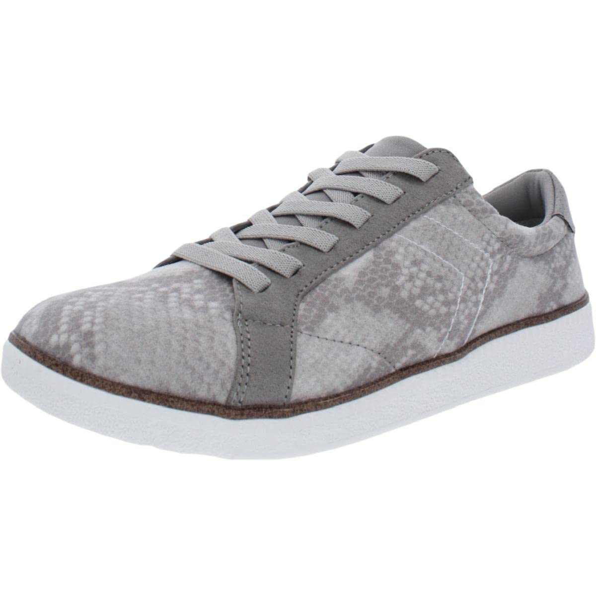 Dr. Scholl's Women's Comfort Sneakers - Breathable Lace-Up Low Top Cushioned Walking Shoes in Gray, Size 8.5 | Perfect for Casual Wear, Work & Daily Activities