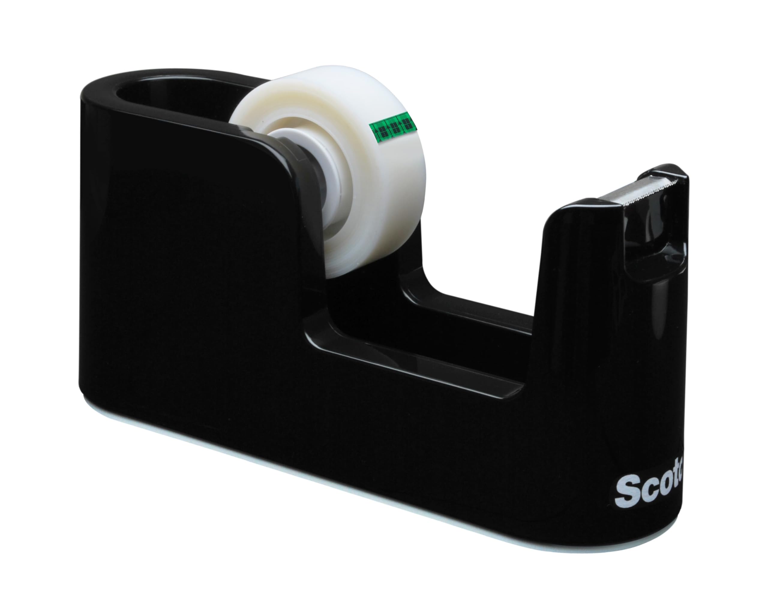 Scotch Deluxe Tape Dispenser - Heavy Duty Desktop Tape Gun with Smooth Cutting Edge, Black (C24) - Perfect for Office, Shipping, Packaging & Craft Projects