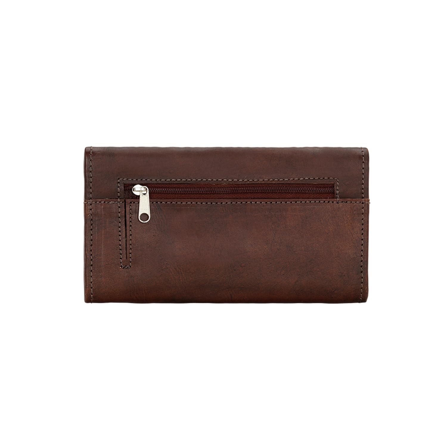 American West Women's Mohave Canyon Tri-Fold Leather Wallet - Chestnut Brown - Perfect for Everyday Use, Travel & Gift Giving