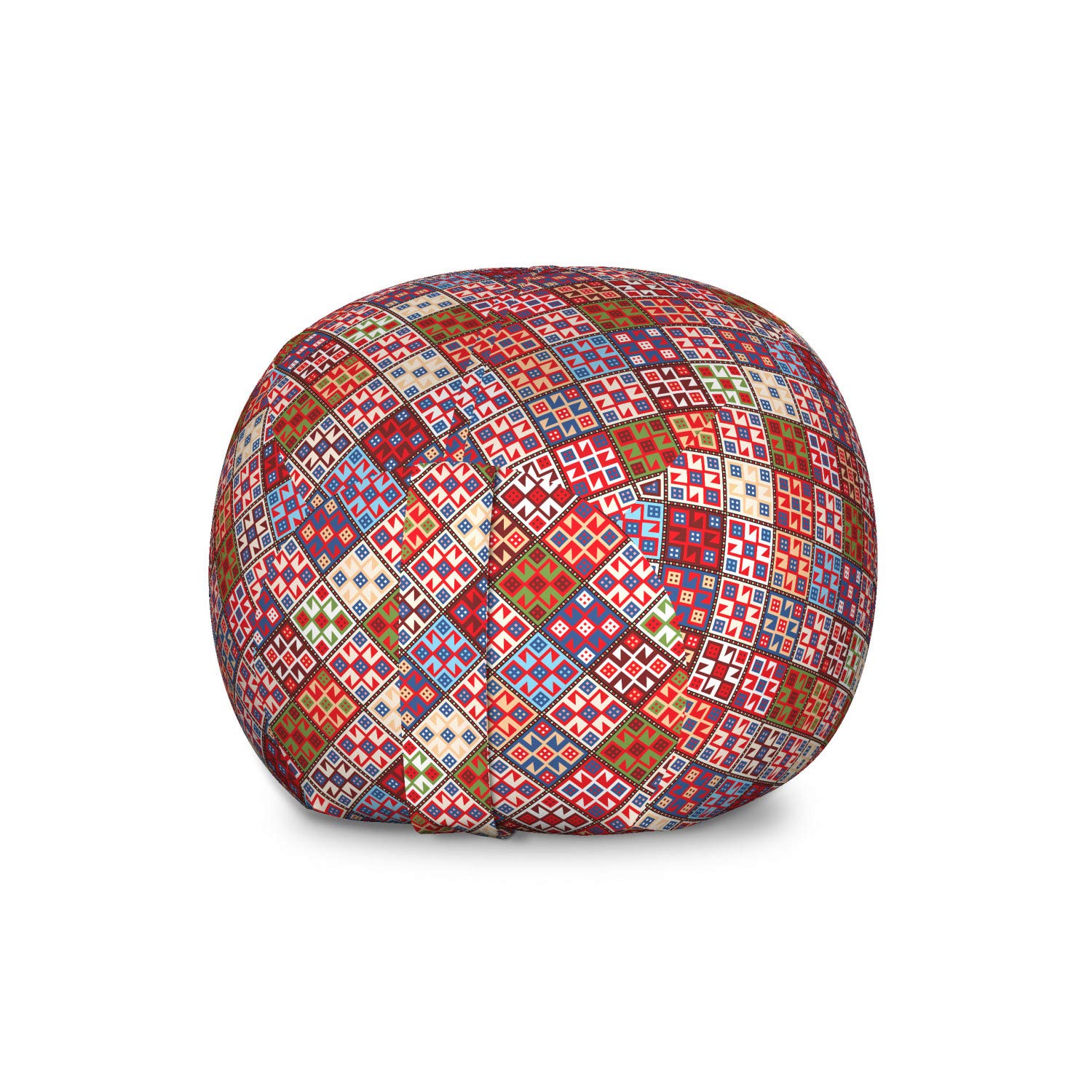 Ambesonne Colorful Storage Toy Bag Chair - Large Washable Stuffed Animal Organizer with Unique Nomadic Rug Pattern | Perfect for Kids' Room, Playroom & Nursery Organization | Multicolor