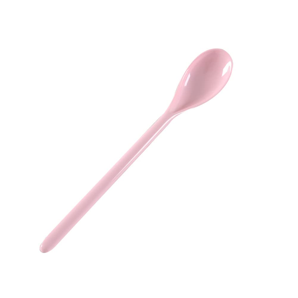5-Piece Long Handle Melamine Spoons - Colorful Coffee & Cocktail Stirring Spoons, Yogurt Mixing Teaspoons for Ice Cream, Milk, and Beverages - Perfect for Home, Cafe, and Party Use