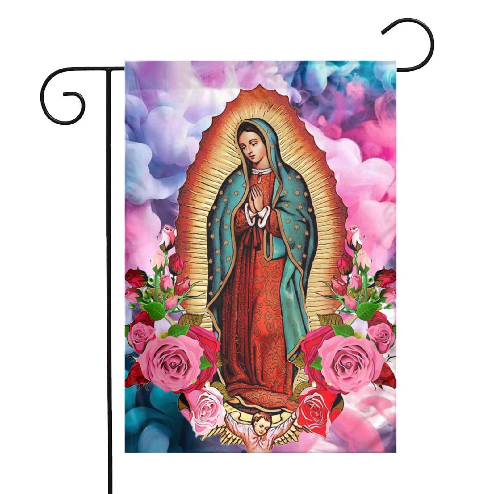 St. Patrick's Day Garden Flag 12x18 Inch - Our Lady of Guadalupe Virgin Mary Double Sided Vertical Holiday Decor for Farmhouse, Yard, Porch | Spring Outdoor Decorations, Patio & Home Garden Flags