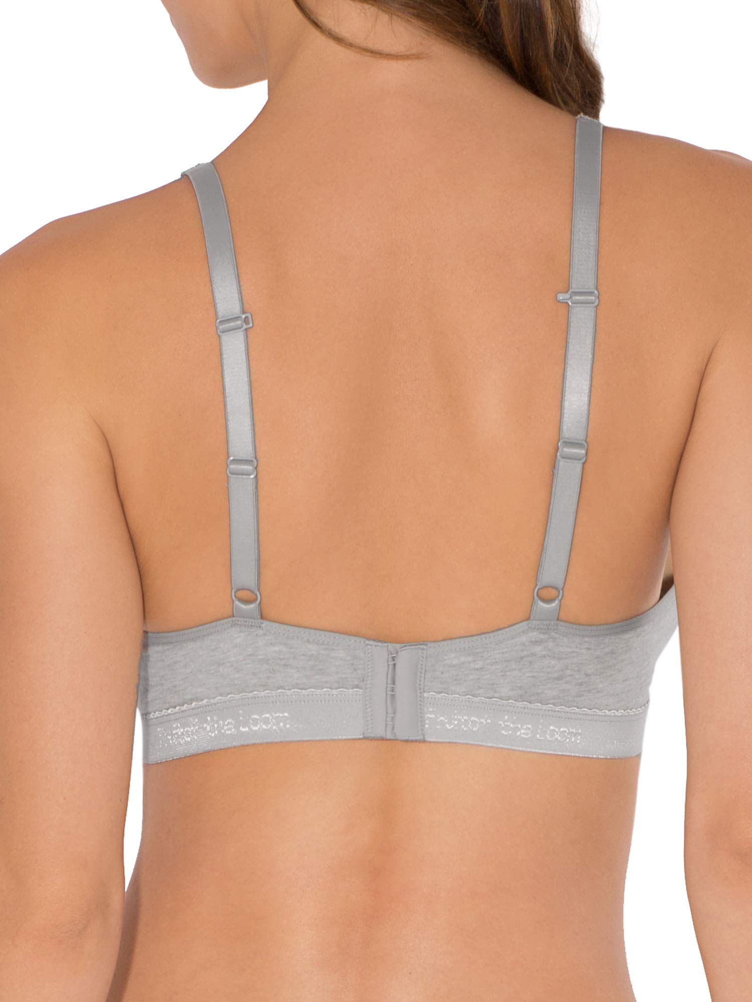Fruit of the Loom Women's Comfortable Wirefree Cotton Bralette - Soft Support Bra, Multi-Pack Options for Everyday Wear, Sleep & Lounge