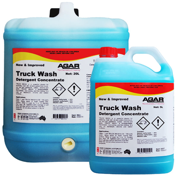 Agar Truck Wash Detergent Concentrate - Heavy Duty Commercial Vehicle Cleaner for Semi Trucks, Trailers & Fleets - Perfect for Truck Stops & Fleet Washing Businesses