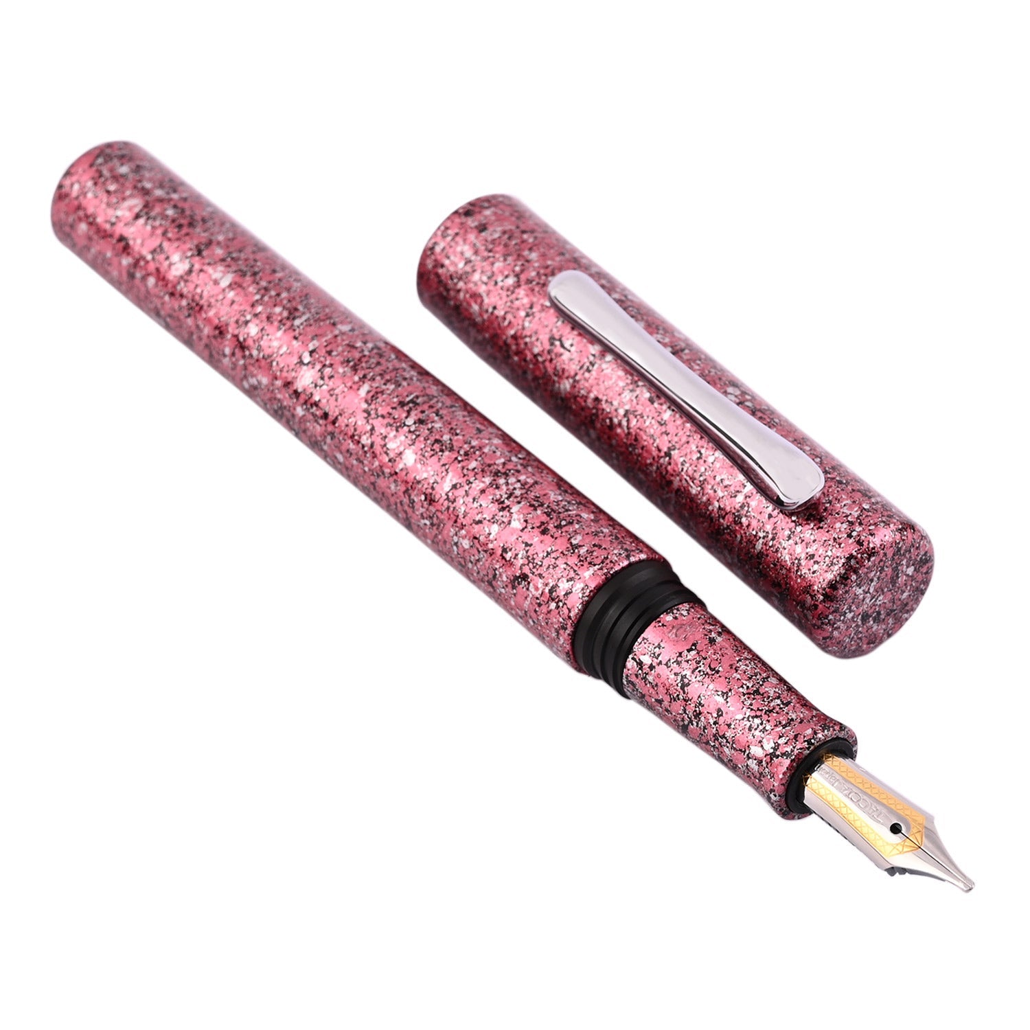 Premium Taccia Granite Stone Fountain Pen - Elegant Red CT Design for Writing Enthusiasts | Perfect for Office, Home, and Gift Giving