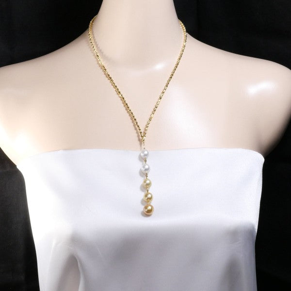 18K Yellow Gold South Sea Pearl Necklace - Elegant & Timeless Jewelry for Women | Perfect for Weddings, Parties & Special Occasions