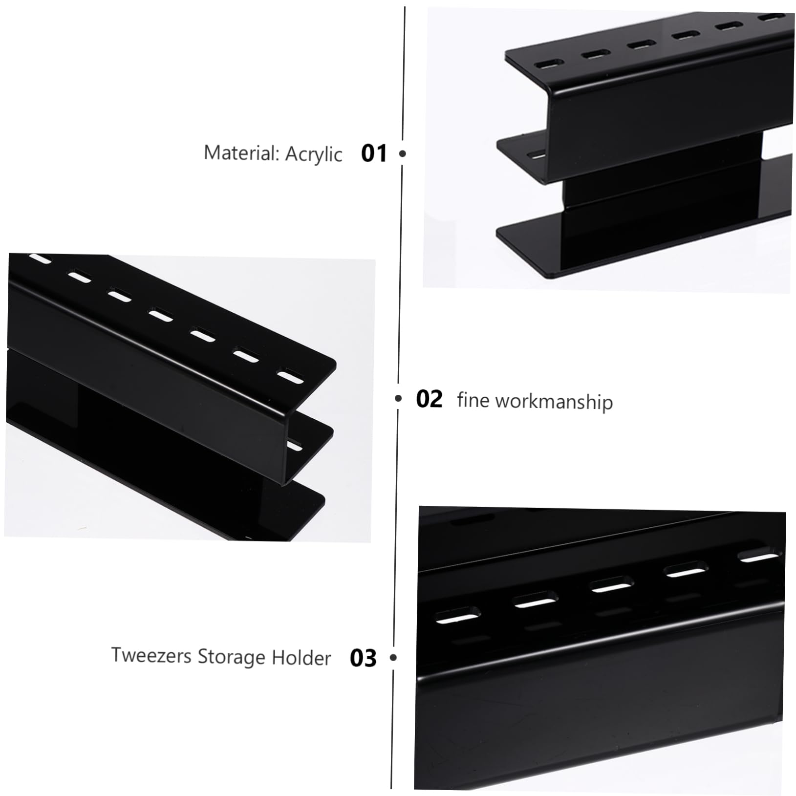 Acrylic Eyelash Tweezer Holder & Organizer - Professional Tweezers Storage Shelf & Display Stand for Salon, Makeup Artists & Beauty Professionals - Perfect for Salon Organization & Home Vanity Setup
