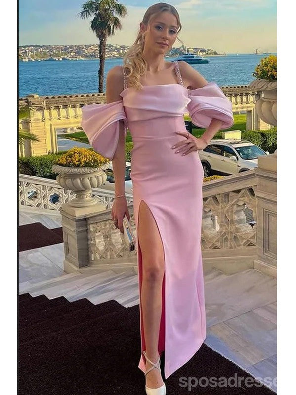 Elegant Pink Mermaid Off Shoulder Maxi Long Party Prom Dress - Formal Evening Gown for Women - Perfect for Prom, Homecoming, Wedding & Special Occasions