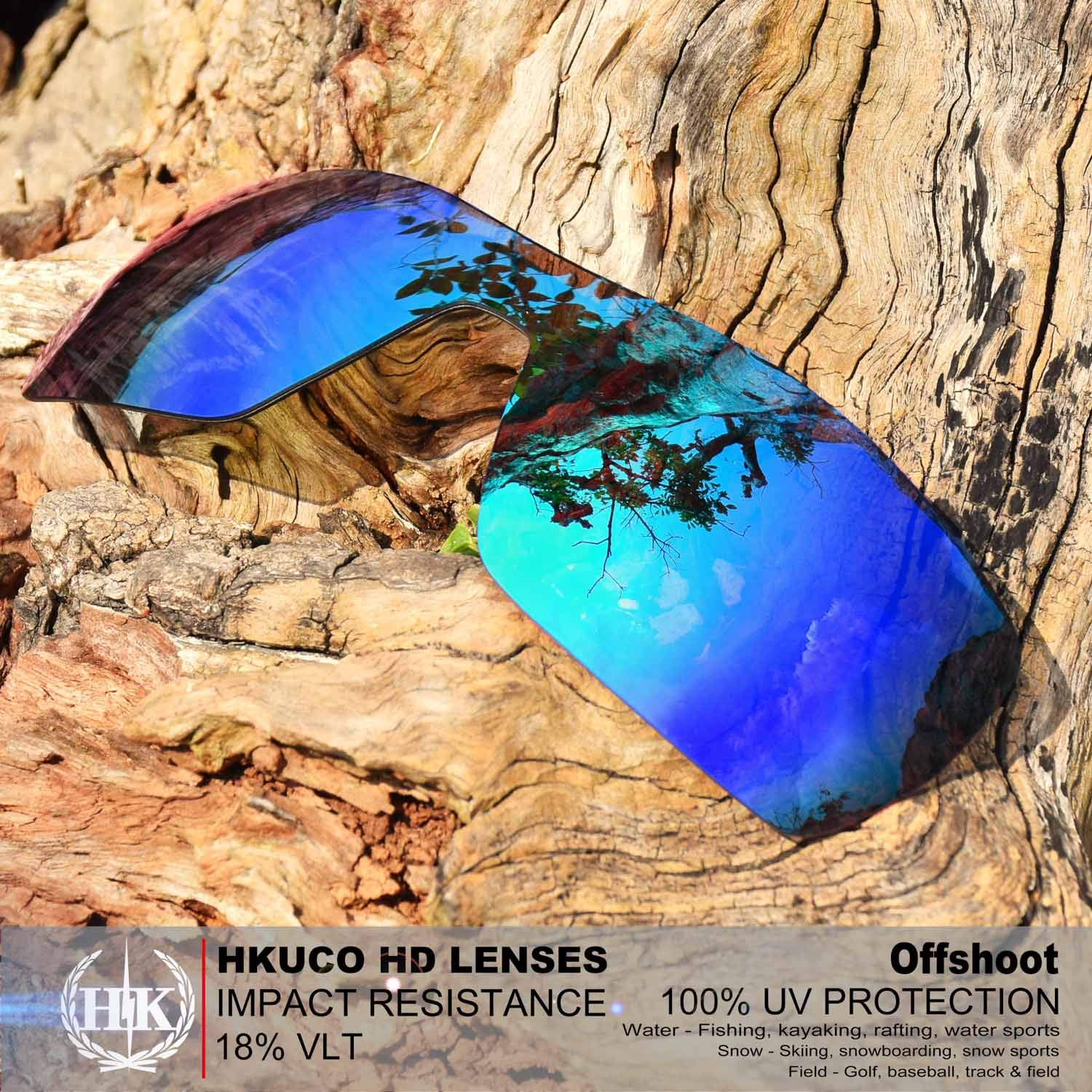 HKUCO Replacement Lenses for Oakley Offshoot Sunglasses - Men's Polarized Sunglass Lens Replacement - Perfect for Running, Cycling & Outdoor Sports