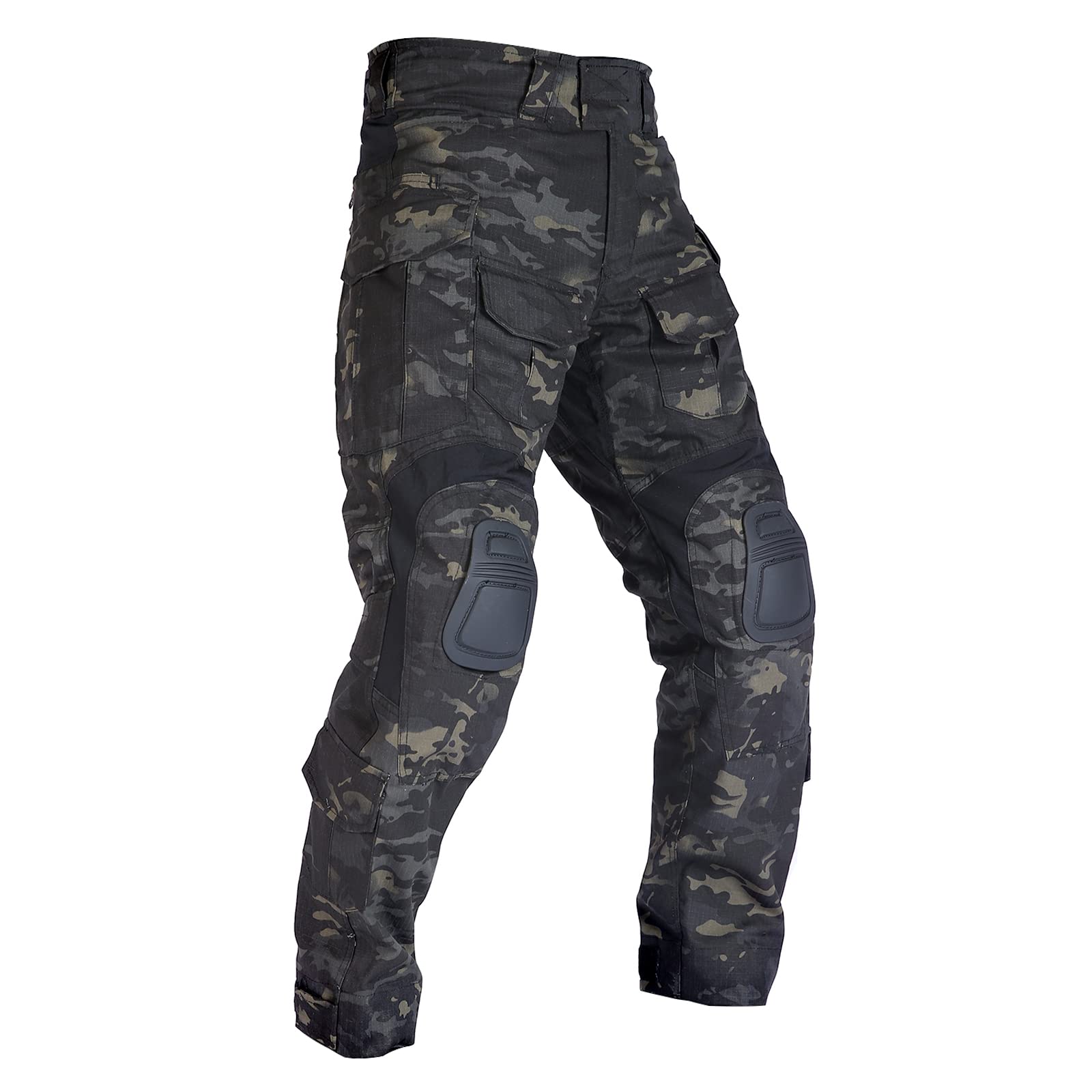 G3 Combat Pants with Knee Pads - Tactical Military Trousers for Men - Rip-Stop Airsoft Hunting Camo Pants - Perfect for Outdoor Adventures, Airsoft Games & Tactical Training