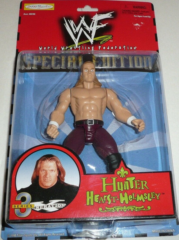 1999 WWF Jakks Pacific Special Edition Series 3 Hunter Hearst Helmsley Action Figure - Exclusive Collectible for Wrestling Fans & Nostalgic Gift for WWF Memorabilia Collectors