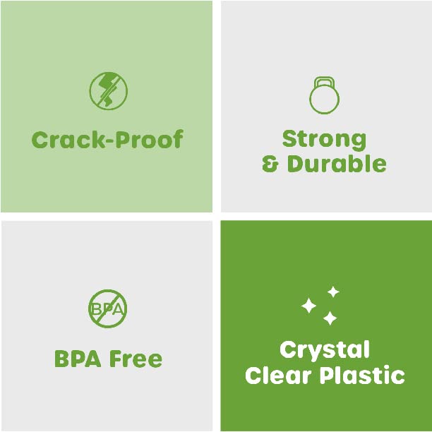 1000 Pack 12 oz Clear PET Plastic Cups - Crystal Clear Disposable Cups for Cold Beverages, Smoothies, Cocktails - Perfect for Parties, Events, and Home Use