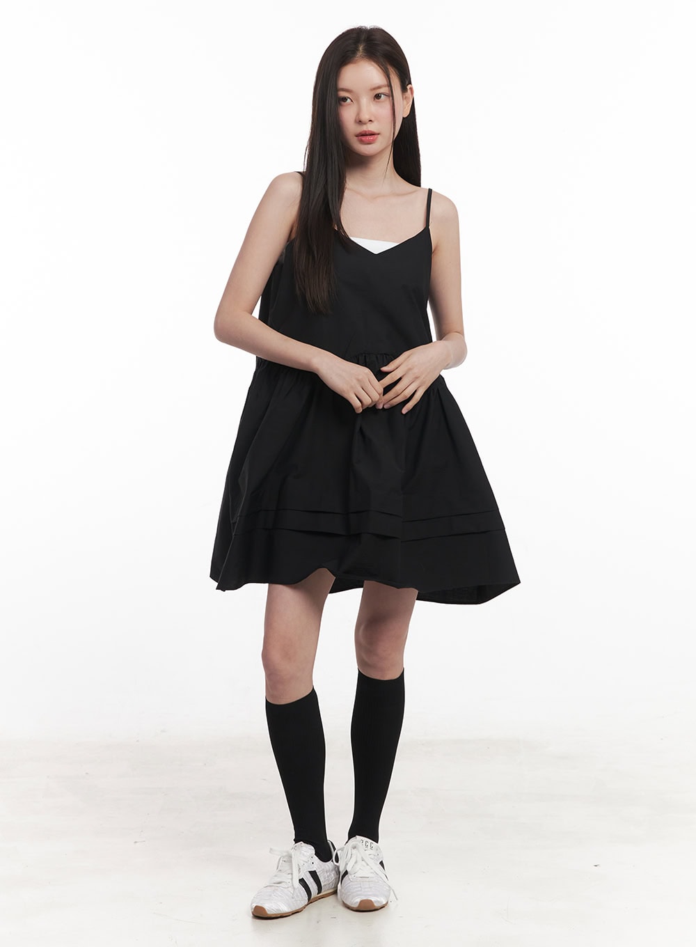 Flare V Neck Cami Mini Dress for Women - Summer Casual Sleeveless Bodycon Dress | Perfect for Beach, Party & Date Night