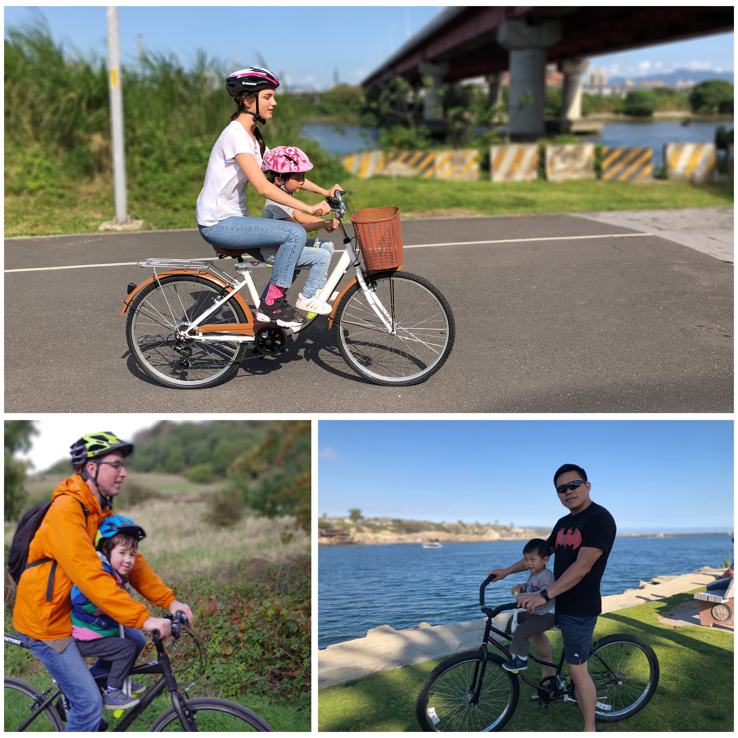 Portable Child Bike Seat - Adjustable & Universal Fit for Folding, City & Mountain Bikes - Perfect for Commuting, Family Rides & Outdoor Adventures