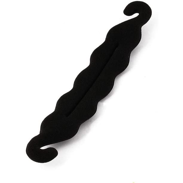 APSAMBR-1 Bun Clip Hair Donut Maker - Magic Twist & Tie Curler Sponge for DIY Hairstyles | Hair Styling Tool for Women & Girls (Black) | Perfect for Parties, Weddings & Everyday Hairstyling