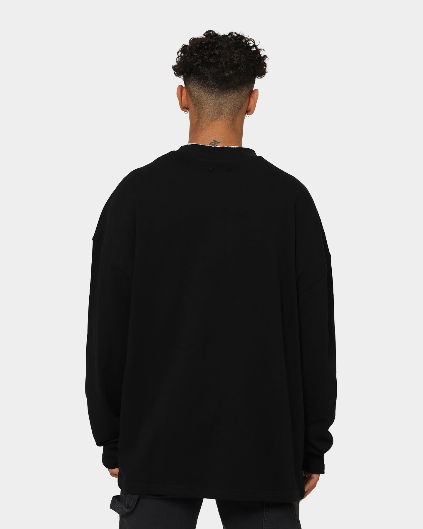 404 High Neck Long Sleeve T-Shirt for Women - Slim Fit Basic Black Top for Everyday Wear, Workout & Layering