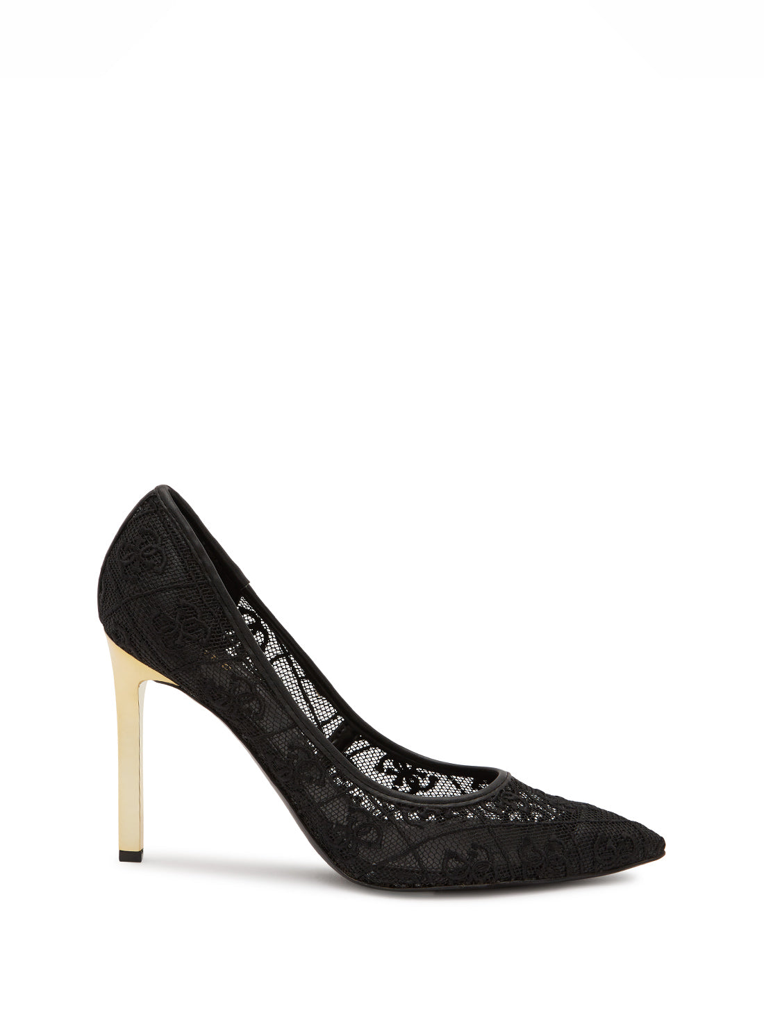 Black Seannay Logo Pumps - Women's Fashion High Heels for Office, Party & Special Occasions