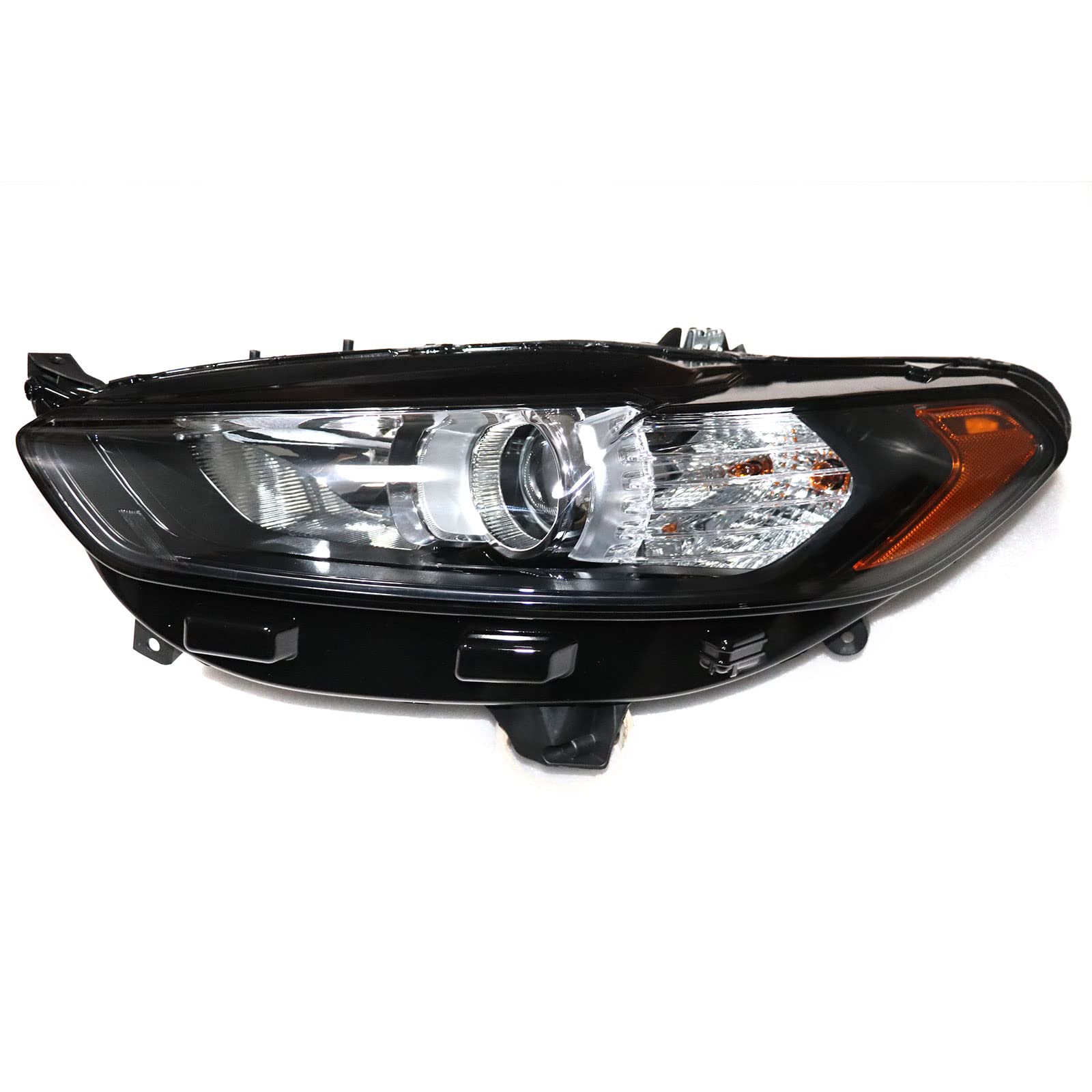 Ford Fusion Halogen Headlight Assembly - Left Driver Side (2013-2016 Models) | Black Housing | Part# FO2503304, DS7Z13008B | US Stock | Perfect for Night Driving & Foggy Conditions