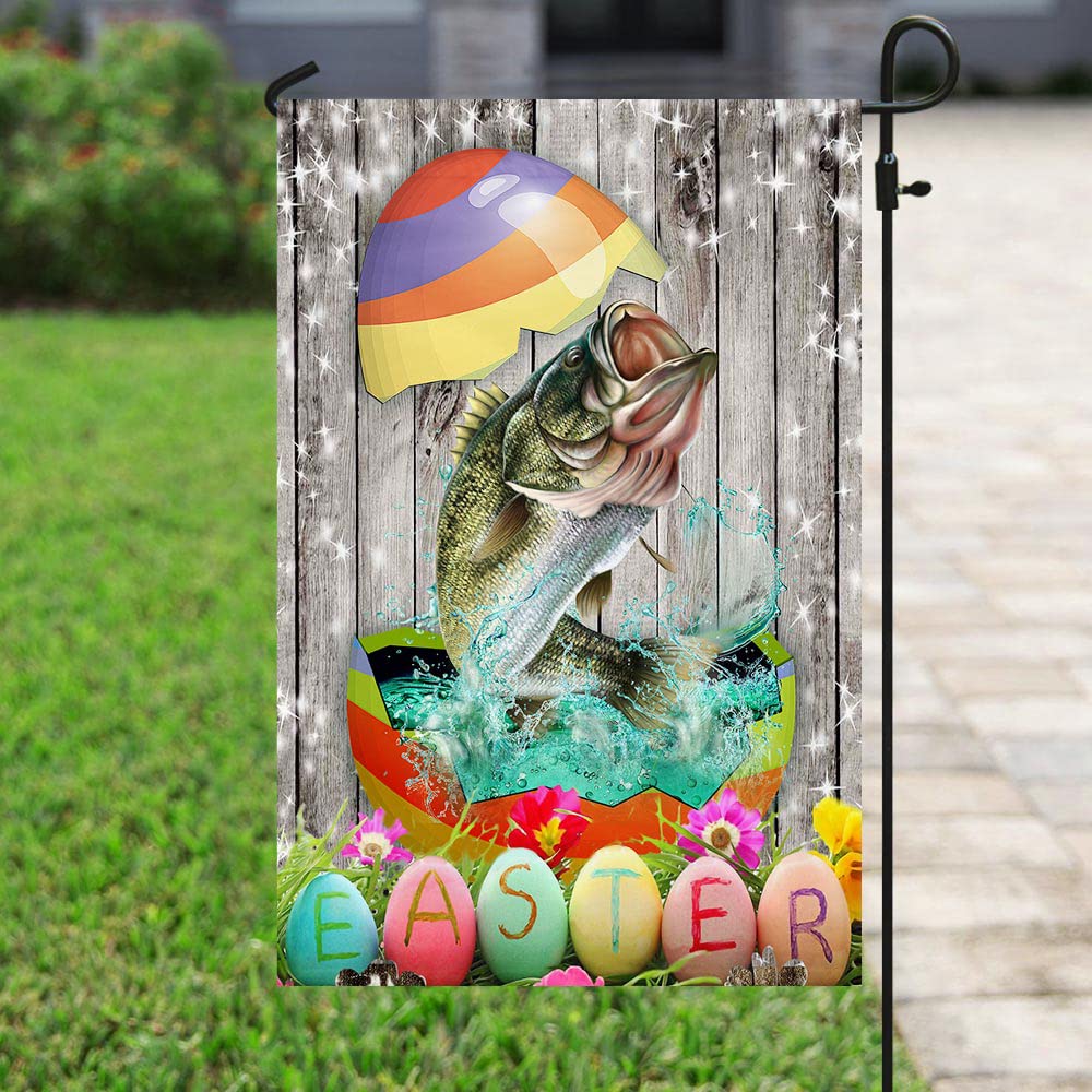 American Flag for Bass Fishing & Easter Decor - Patriotic Outdoor Yard Decoration for Home, Garden, and Holidays | Perfect for Front Porch, Backyard Parties, and Seasonal Celebrations