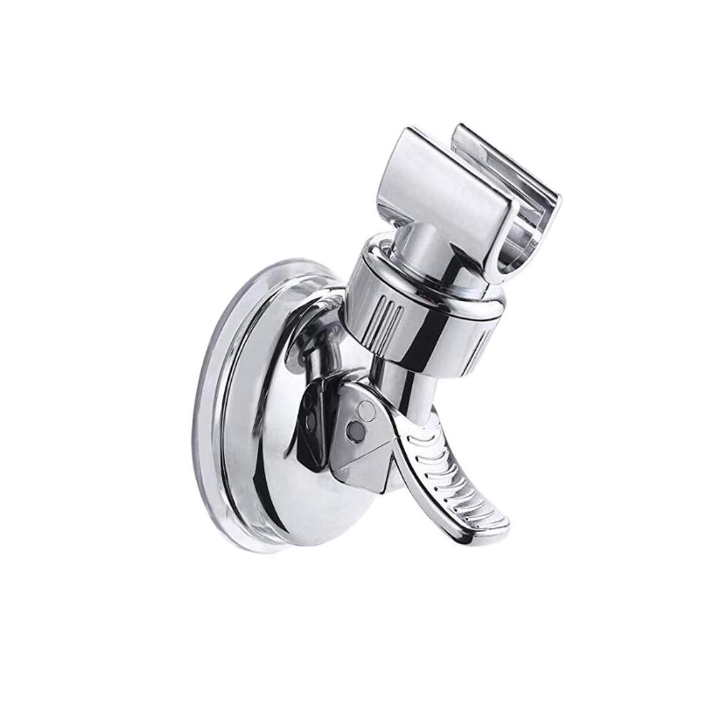 Adjustable Shower Head Holder with Removable Suction Cup - No Drill Shower Bracket, Chrome Polished Bathroom Accessory for Handheld Showerheads - Perfect for Bathroom Renovation & Spa-Like Shower Experience
