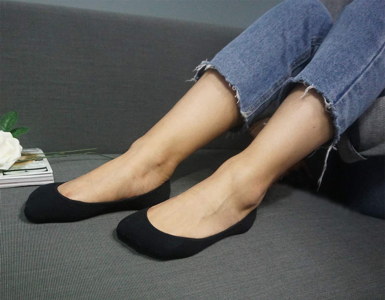 Women's No Show Socks - Ultra Low Cut Invisible Liner Socks for Flats & Boats | Non-Slip Breathable Footies | 3-8 Pairs Pack | Perfect for Summer, Work & Casual Wear
