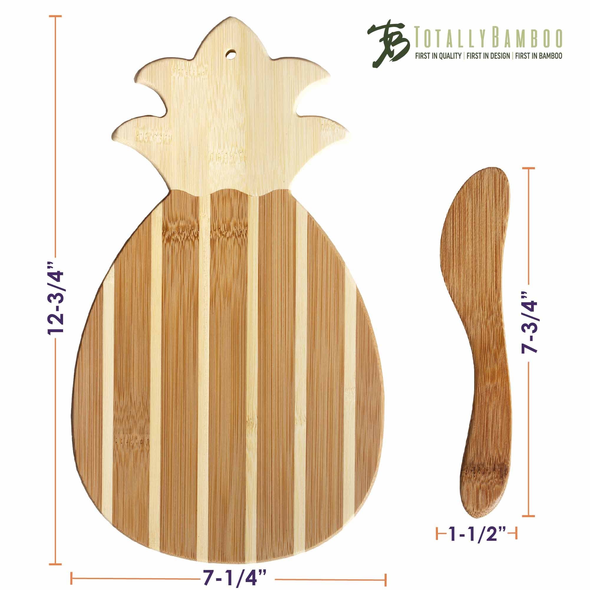 Pineapple Shaped Wooden Serving Board with Cheese Knife Set - Perfect for Charcuterie, Cheese Platters, and Party Entertaining Gifts