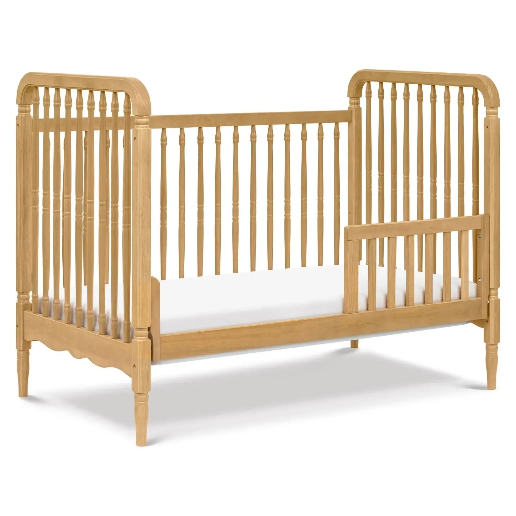 Namesake Liberty 3-in-1 Convertible Baby Crib with Conversion Kit - Honey Finish | Nursery Furniture for Newborns & Toddlers | Safe Sleep Solution for Modern Parents