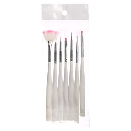 7PCS Nail Art Brush Set for Manicure - Gradient, Ombre, French Design, Gel Polish Builder, Drawing & Carving Tools - Perfect for DIY Nail Art & Salon Professionals