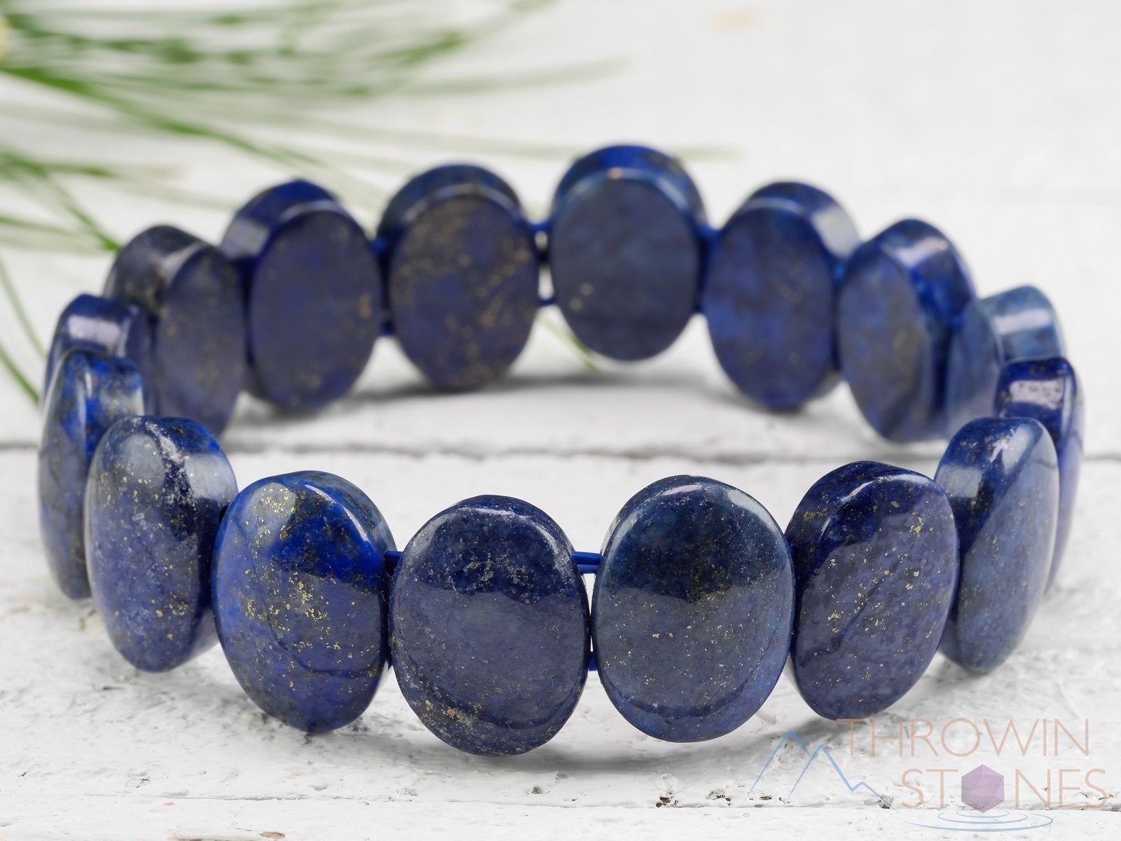 Lapis Lazuli Crystal Bracelet - Handmade Healing Stone Cuff with Oval Beads for Women | Spiritual Jewelry, Chakra Balancing, Meditation & Energy Healing Accessories | Perfect for Yoga, Reiki & Wellness Gifts