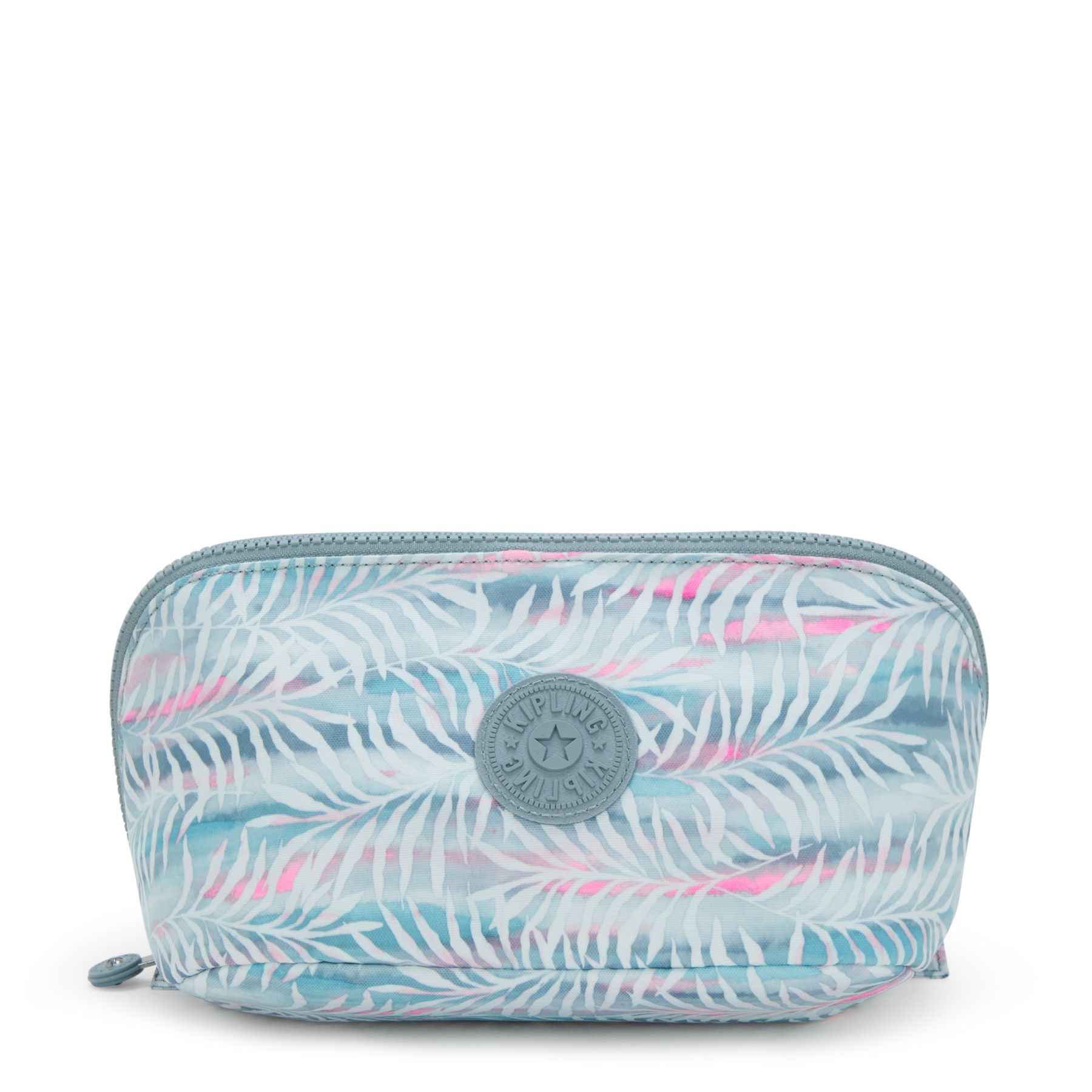 Kipling Mirko Medium Printed Toiletry Bag - Waterproof Travel Cosmetic Organizer with Palmtree Leaves Design for Women & Men | Perfect for Vacation, Gym, Camping & Air Travel