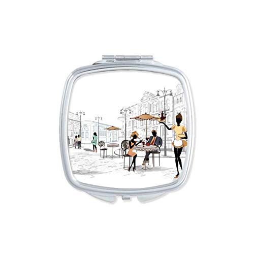 DIYthinker Portable Compact Pocket Mirror - Double Sided Travel Makeup Mirror with France Landmark Design, Perfect for Home, Office, Travel & Touch-ups