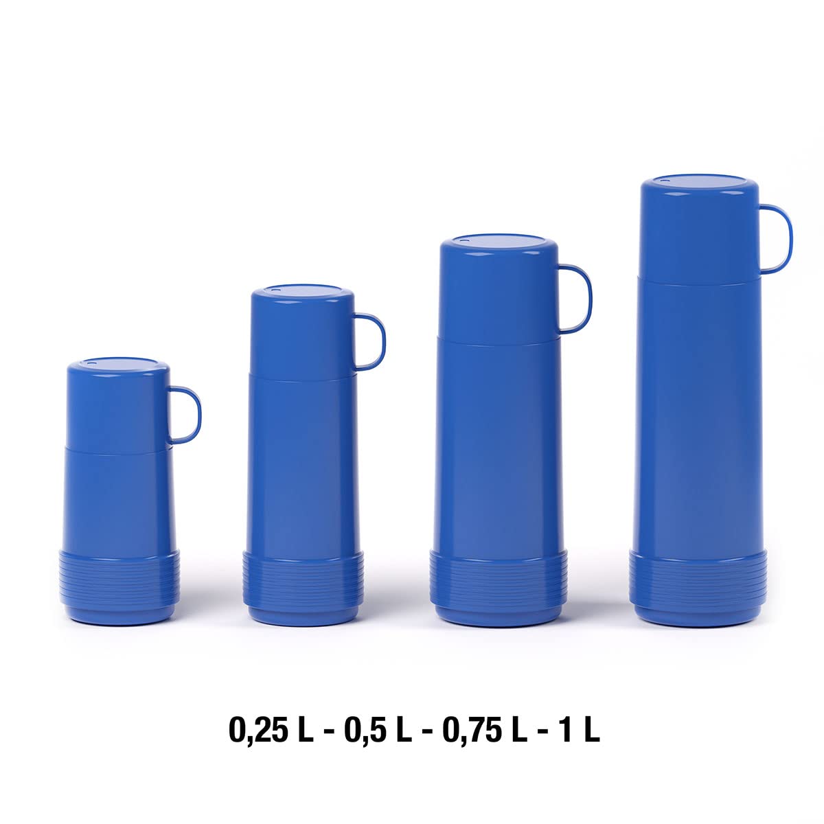 Reusable Fun-Insulated Double Wall Vacuum Water Bottle 16oz (1/2L) - Leakproof Stainless Steel Thermos for Hot & Cold Drinks - Perfect for Hiking, Gym, Office & School (Blue)