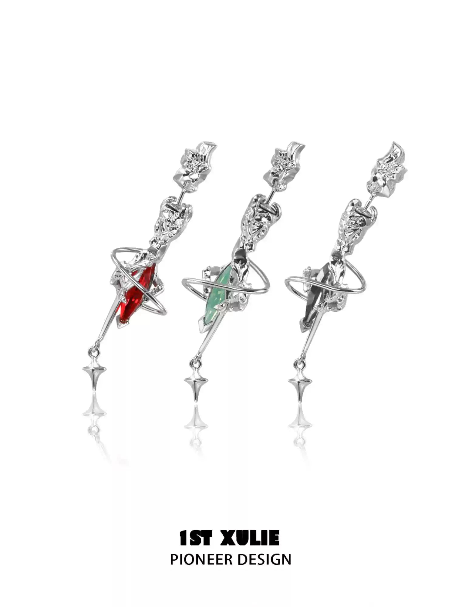 18K Platinum Plated Moissanite Diamond Earrings for Women - S925 Sterling Silver Star Trails Piercing Earrings - Perfect for Parties, Weddings & Special Occasions