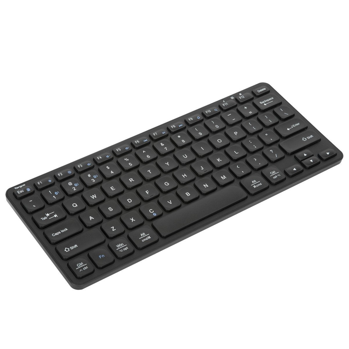 Compact Multi-Device Bluetooth® Antimicrobial Keyboard - Wireless Keyboard for PC, Mac, iPad with Bacteria-Resistant Keys for Home, Office & Travel Use