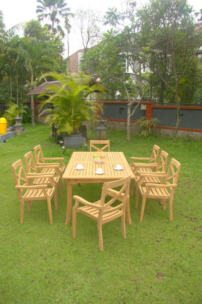 Premium 9-Piece Teak Wood Dining Set - 117