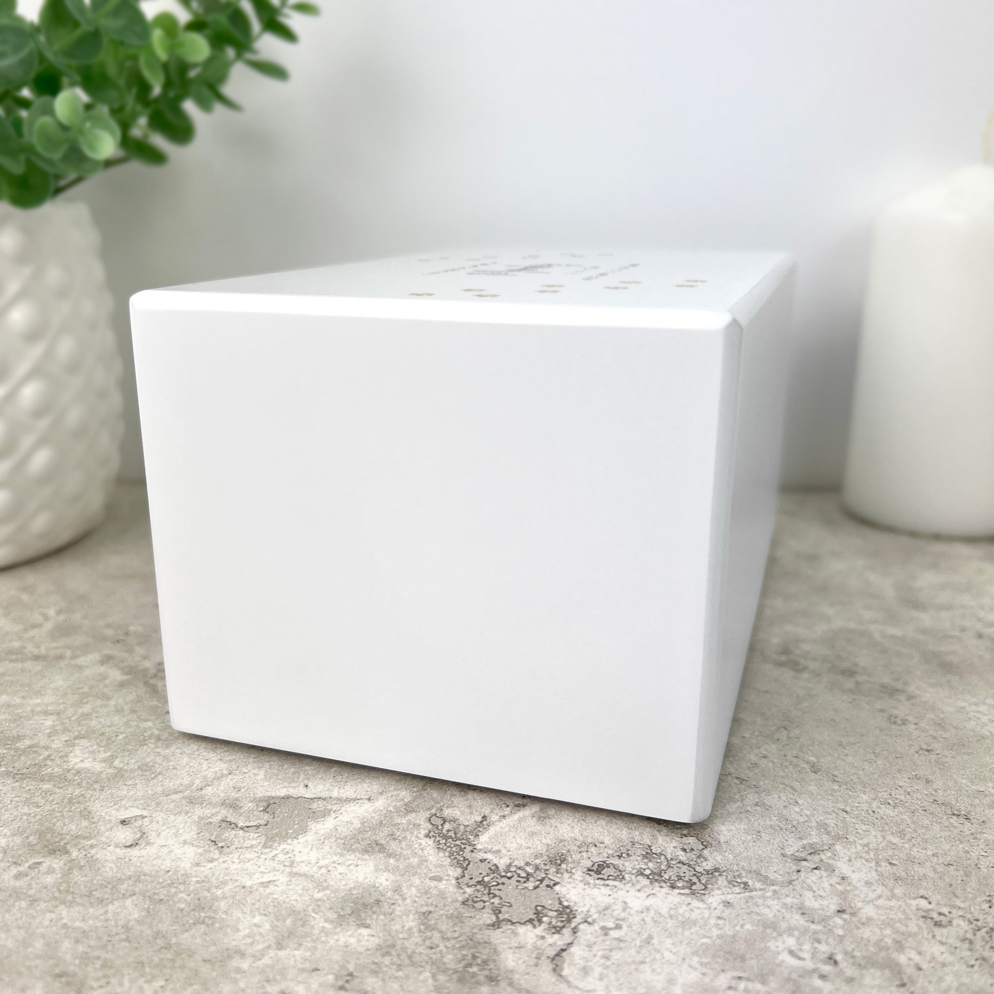 Personalized Neutral Paw Prints Large Pet Cremation Urn for Ashes | 1.44 Litre Capacity | Memorial Keepsake for Dogs, Cats & Beloved Pets | Perfect for Home Display or Memorial Ceremonies