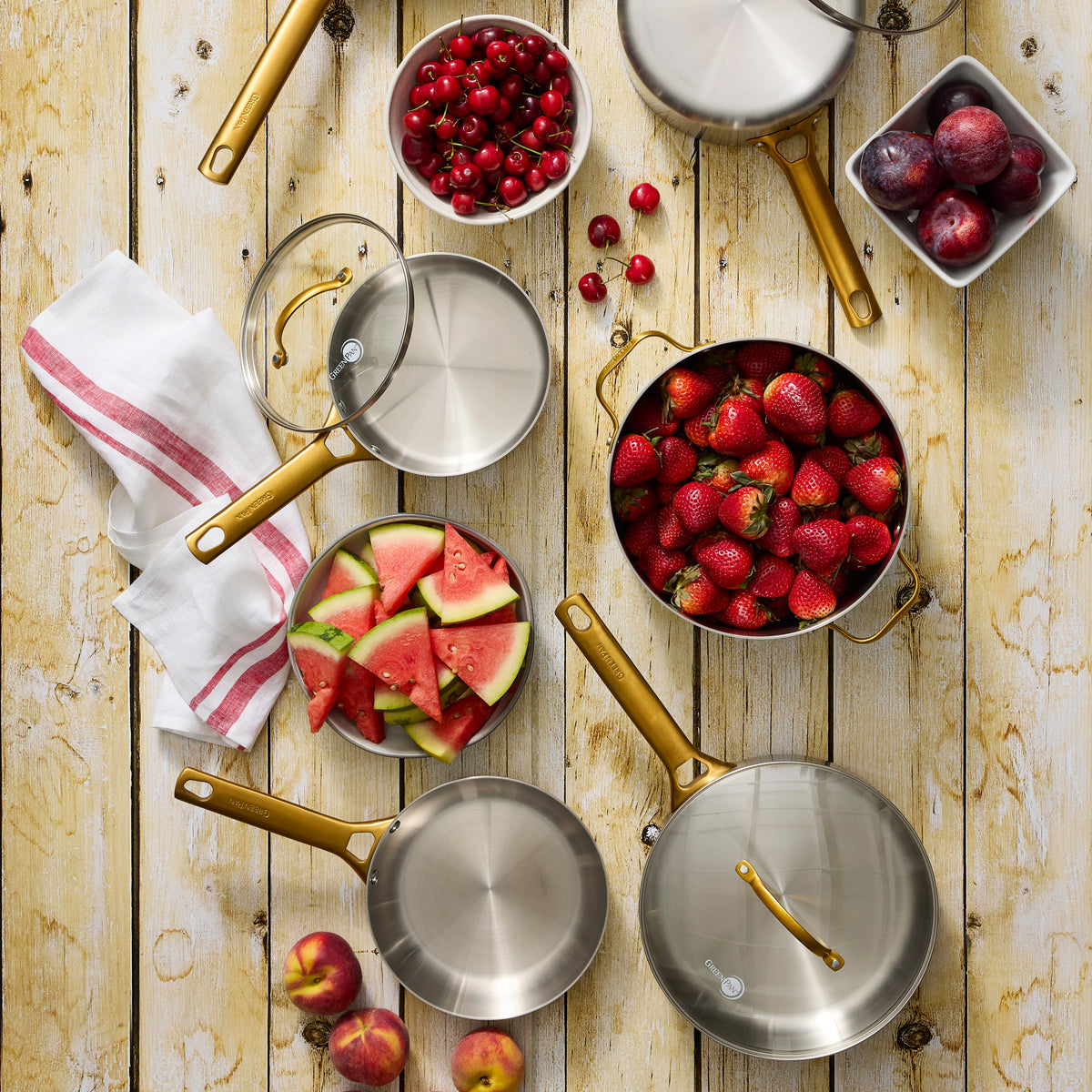 Premium Stainless Steel 10-inch & 12-inch Fry Pan Set - Nonstick Cookware for Professional Cooking & Home Kitchen Use