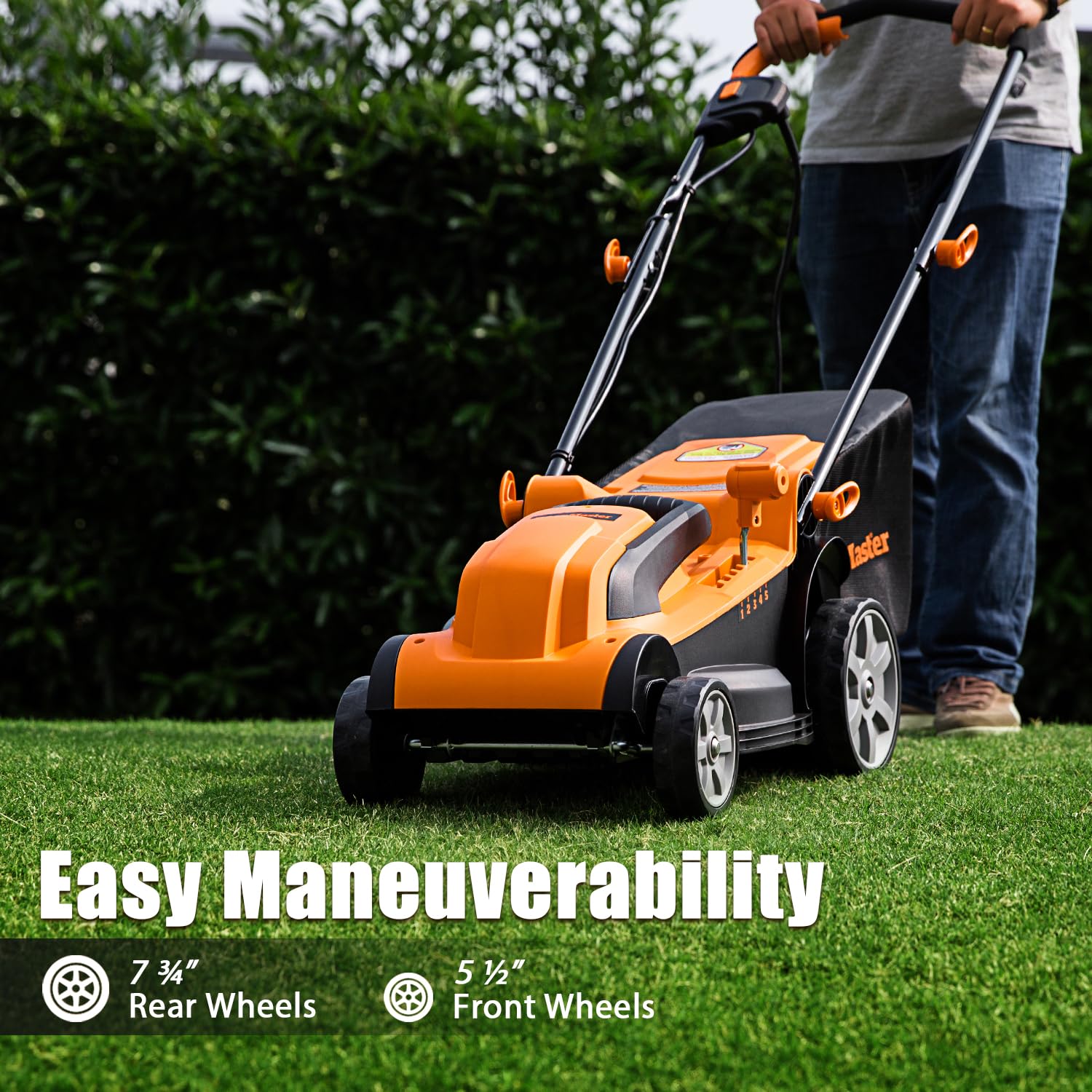 LawnMaster MEB1114K 15-Inch 11AMP Electric Corded Lawn Mower - Lightweight & Powerful for Small to Medium Yards - Perfect for Home Lawn Care & Garden Maintenance